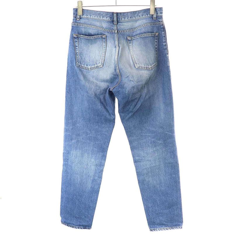 Saint Laurent Paris Washed Denim Pants 463618 Indigo Blue 28