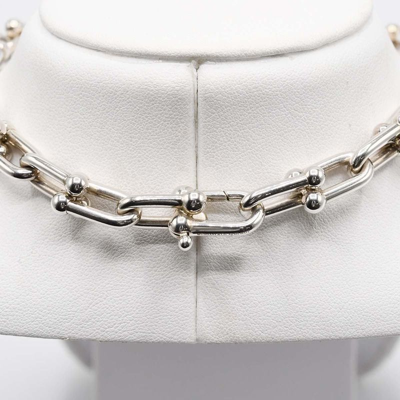 Tiffany & Co Tiffany & Co Hardware Link Necklace 925 Choker 79.5g Box With Case