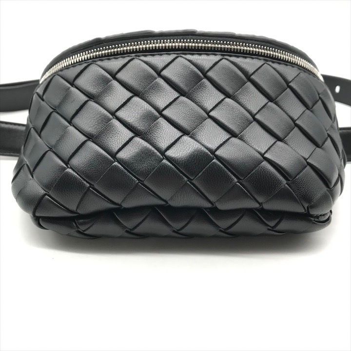 Bottega Veneta Belt Bag Waist Pouch Bag With Key Ring Black