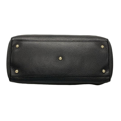 Gucci Bamboo Shopper Tote Bag 323660 Black And Brown Leather