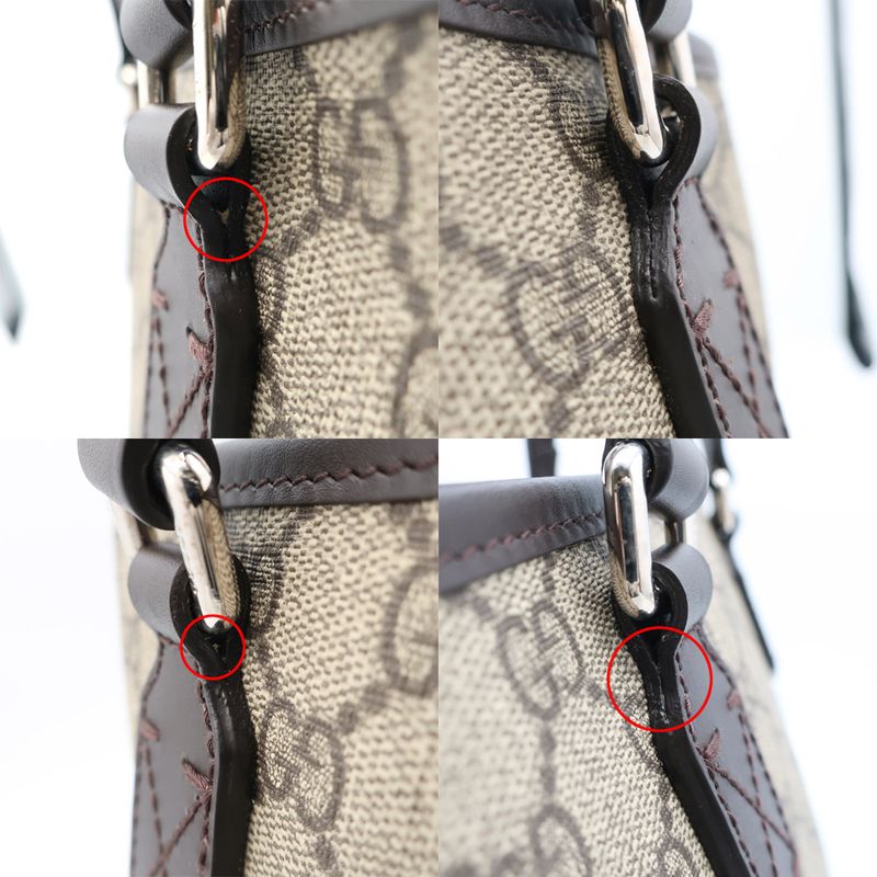 Gucci Tote Bag GG Supreme 429019.486628 Beige Brown Silver Hardware