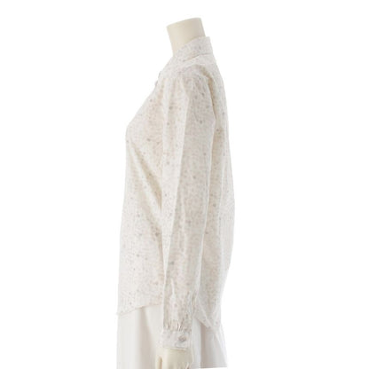 Louis Vuitton Monogram L/S Shirt Blouse Top White XS