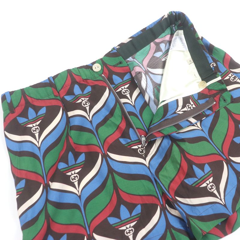 Gucci Adidas Gucci Adidas 702439 Trefoil GG Logo All-over Patterned Shorts