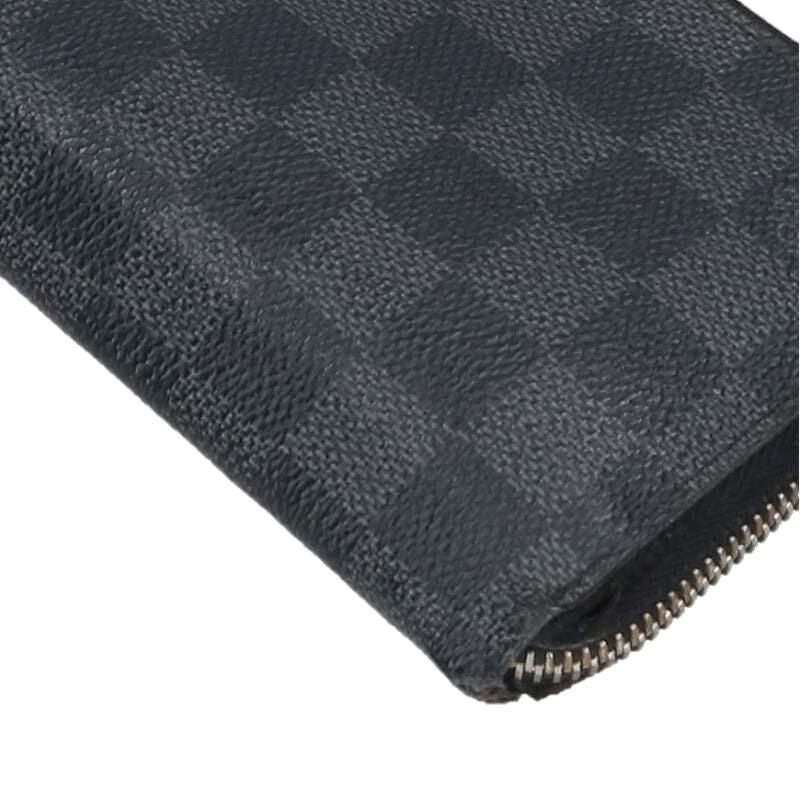 Louis Vuitton N63095 Zippy Wallet Vertical Damier Graphite Long Wallet For Men