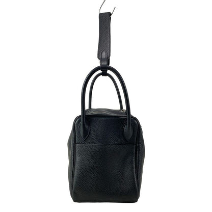 Hermes Shoulder Bag Lindy 30 Black Silver Hardware