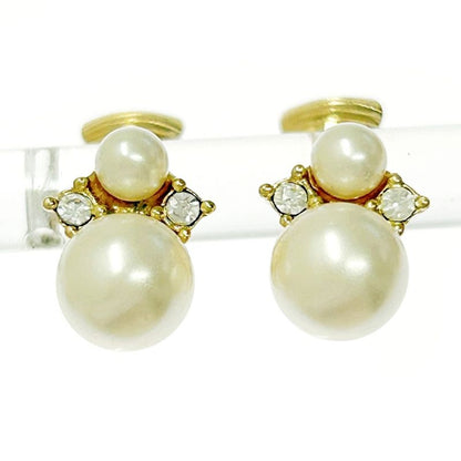 Christian Dior GP Rhinestone Faux Pearl Necklace Earring Set 328030 Necklace