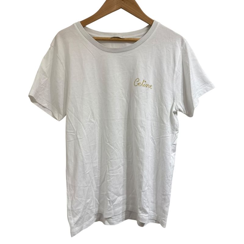 Celine Embroidered T-Shirt in Cotton Short Sleeve T-Shirt Cut and Sewn 2x351671q