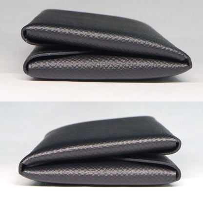 Hermes Calvidio Vo-epson Black B Engraved Coin Case Card Case Men's