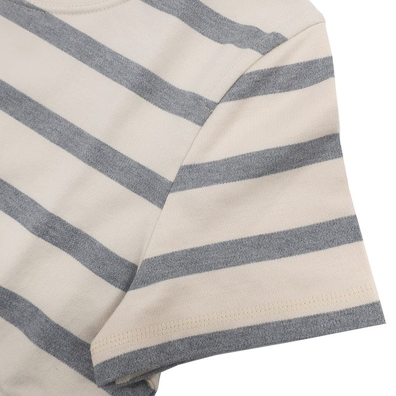 Hermes Short Sleeve T-Shirt Straight T-Shirt Cotton Ivory X Gray X Black 34