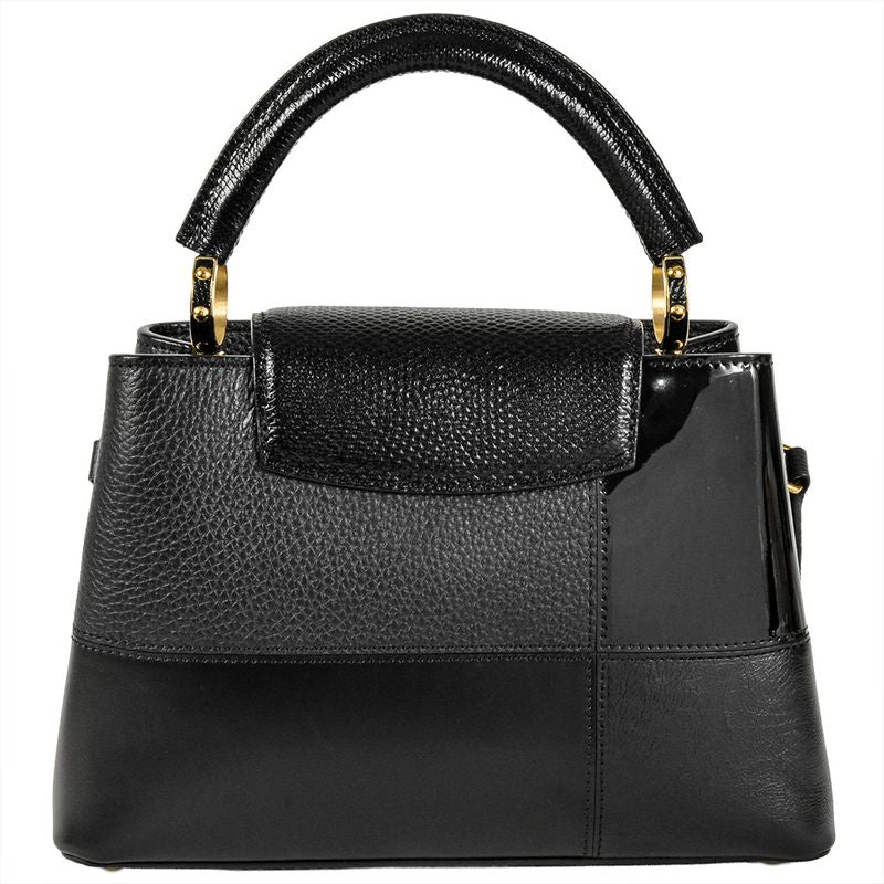 Louis Vuitton Capucines BB Handbag Leather Enamel M59269 Black