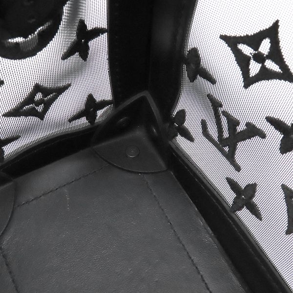 Louis Vuitton Shoulder Bag Soft Trunk Monogram Mesh Black Hardware Black M53964