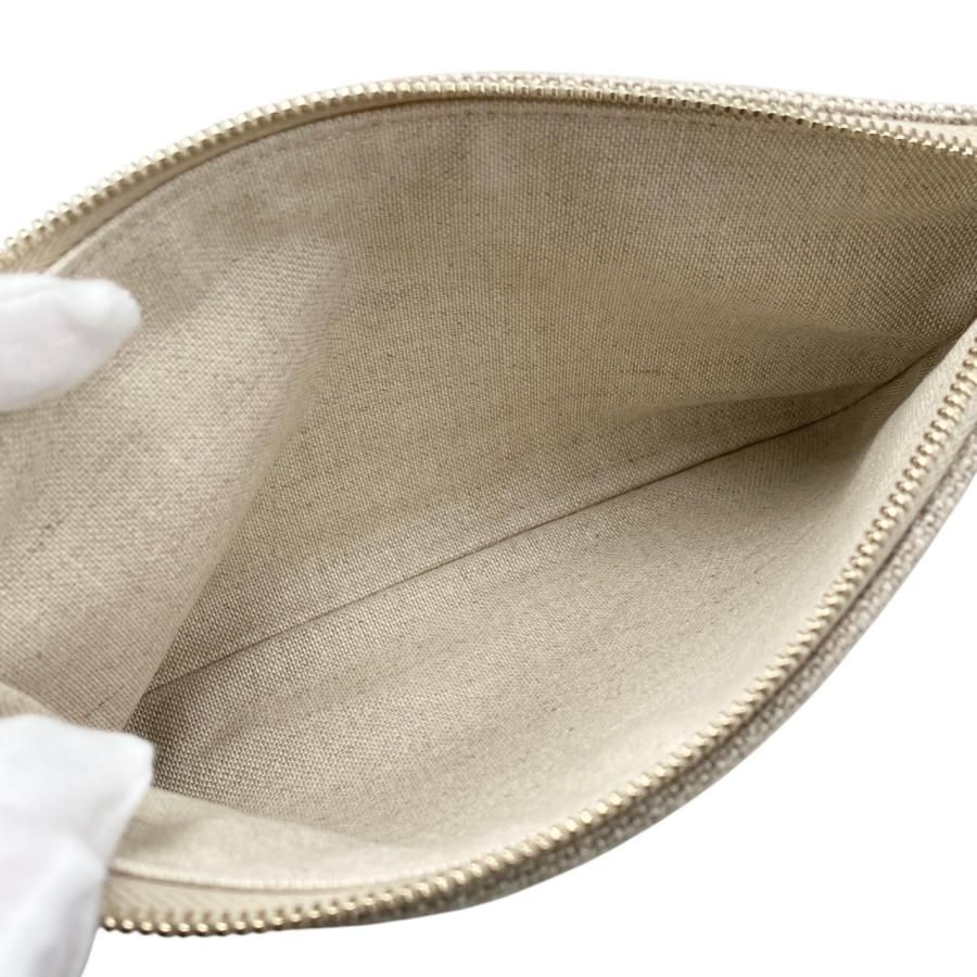 Chanel Tote Bag Deauville MM A67001 Canvas Chain Logo Beige Black Gold Hardware