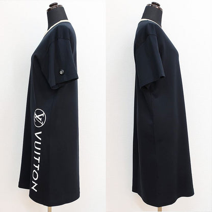 Louis Vuitton Mini Dress Cut And Sew Rw212wuolfldr42 Black Size XS