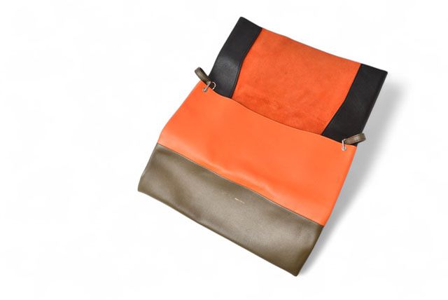 Celine Shoulder Bag Clutch Bag Celine ALL SOFT ALL SOFT Black Orange Khaki 17218