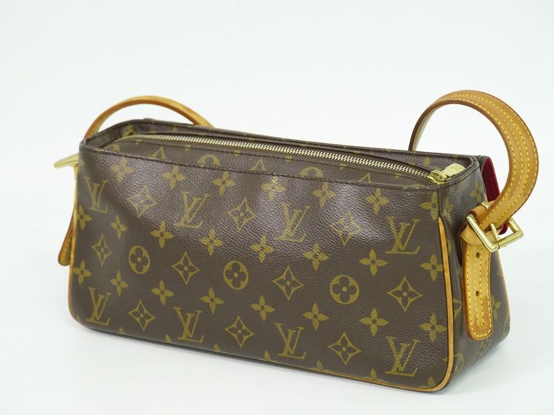 Authentic Louis Vuitton LV Viva Cité MM Monogram Shoulder Bag Handbag Brown