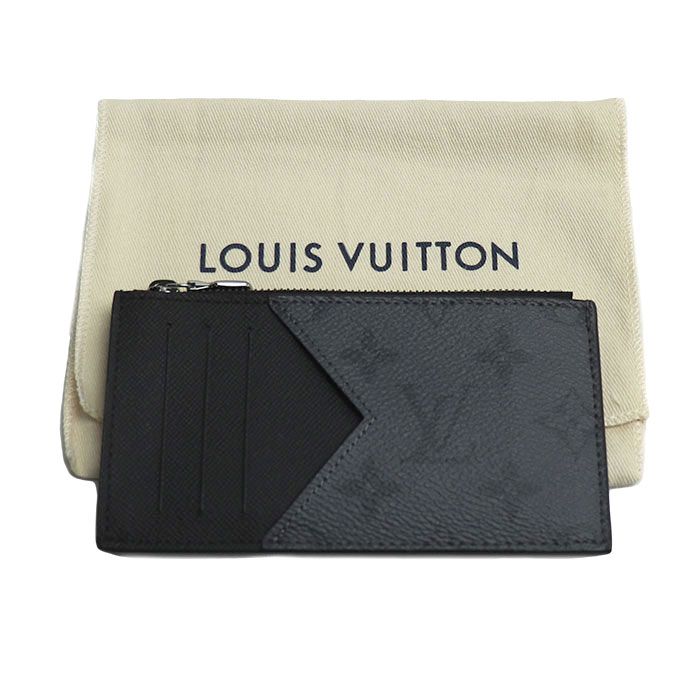 Louis Vuitton Coin Card Holder Coin Case Monogram Eclipse Gray Black M69533 IC