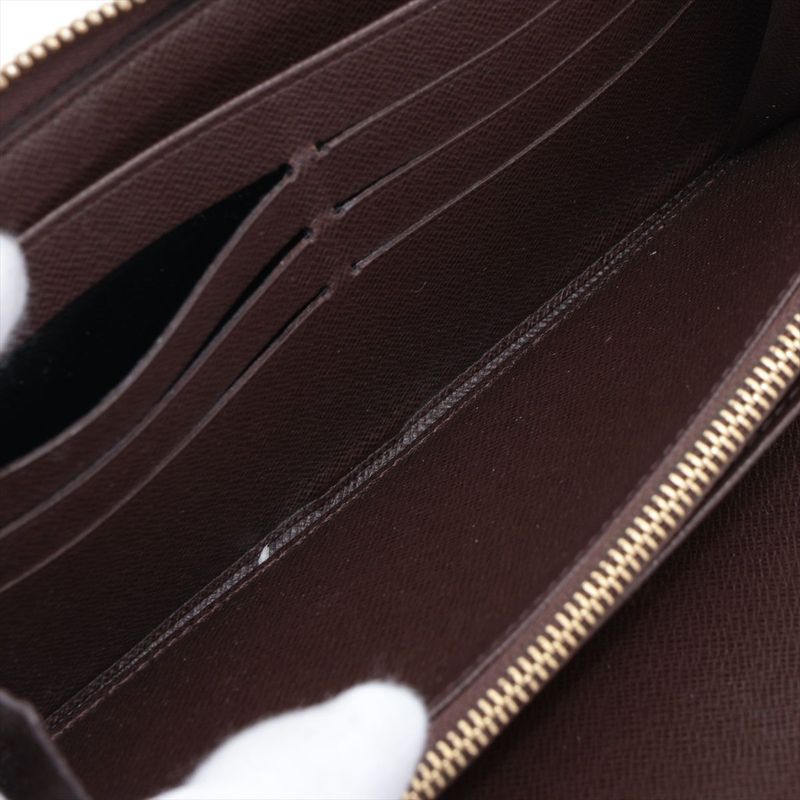 Louis Vuitton Damier Zippy Organizer Round Zip Wallet Long Wallet N60003 Brown