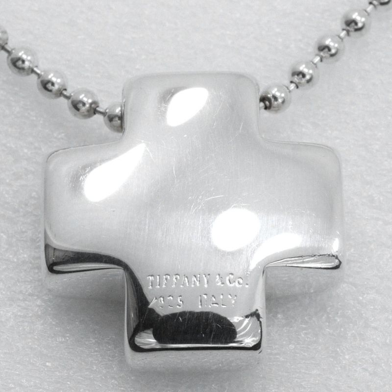 Tiffany & Co Roman Cross Ball Chain Silver 925 Ladies 13.9g Necklace