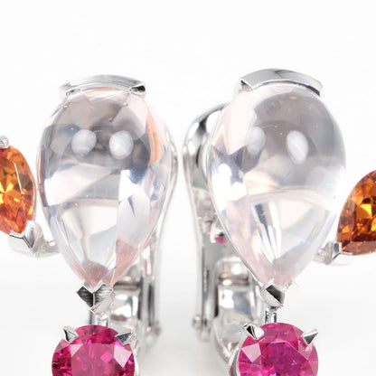 Cartier Sorbet 18kwhite Gold X Diamonds X Multi-stone Ladies 9.5g Earrings