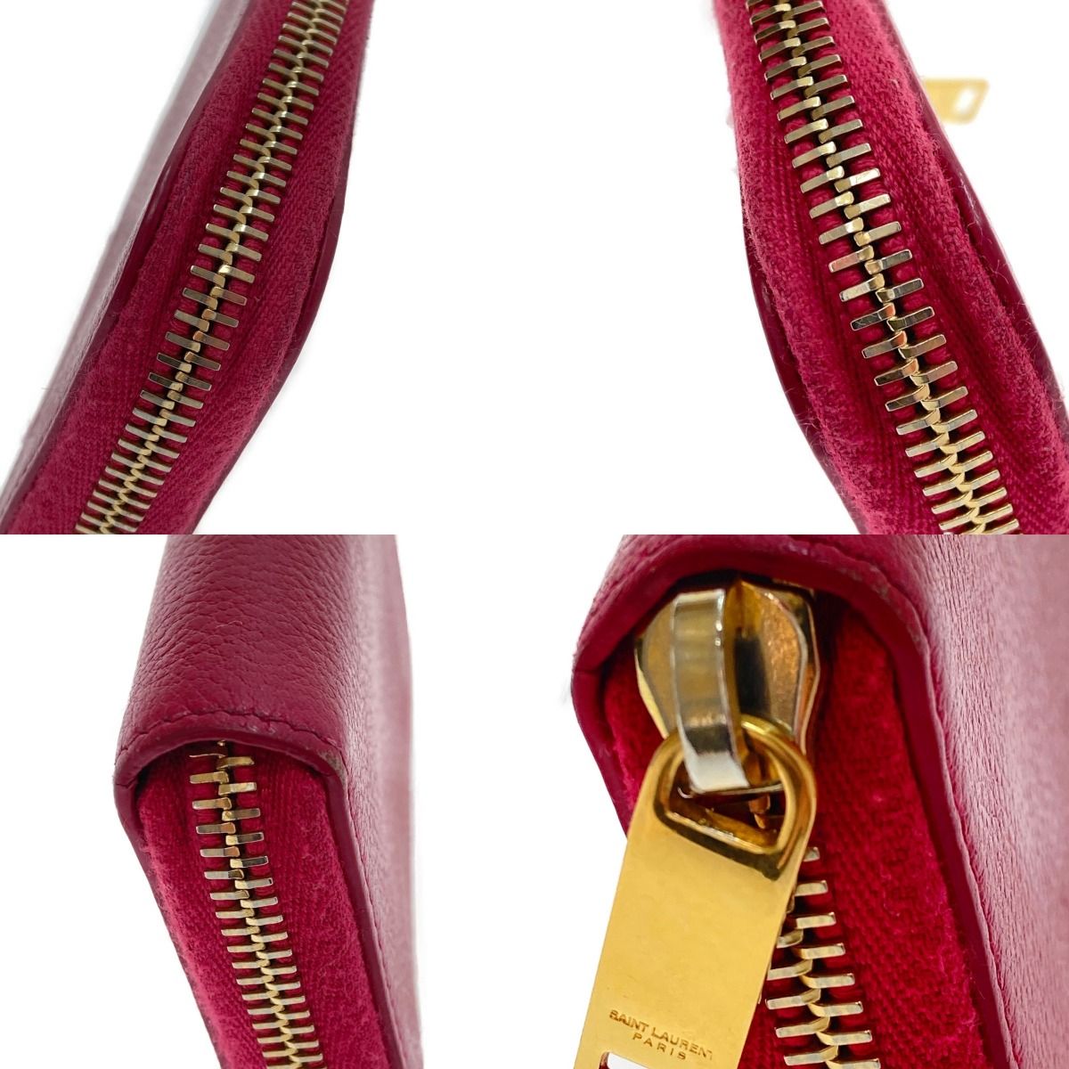 Yves Saint Laurent Coin Card Case Round Zipper 504778