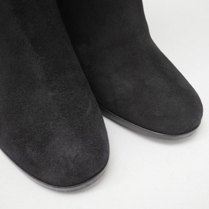 Chanel Boots Size 37C Middle Boots CC Logo Coco Mark Shoes Made In Italy