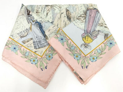 Hermes Carre 90 Scarf Costumes DES Departements Department Costume Silk Pink