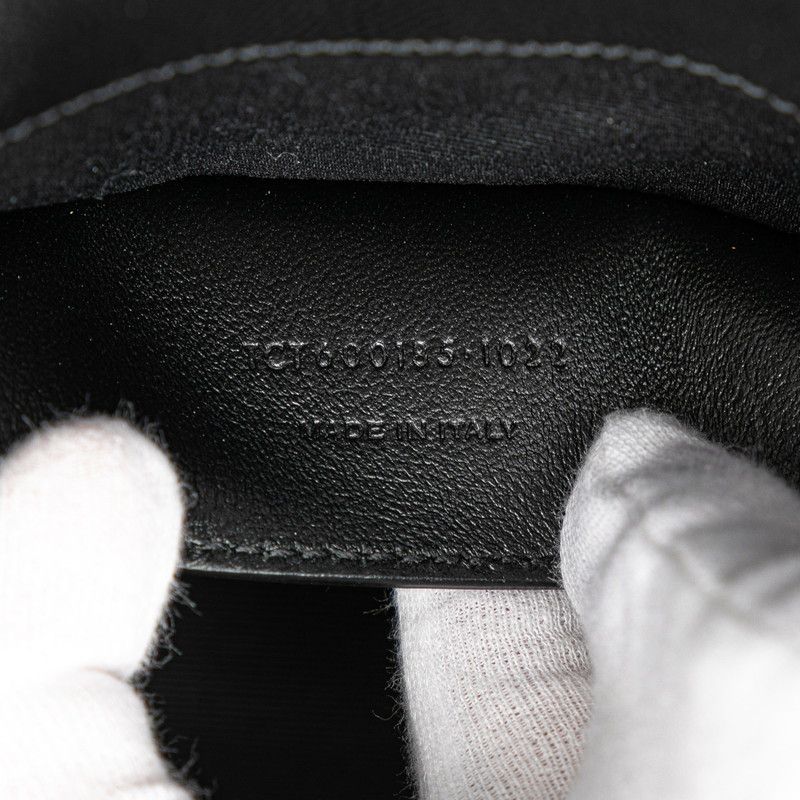 Saint Laurent Envelope Chain Shoulder Bag Handbag Black Gold Leather Women