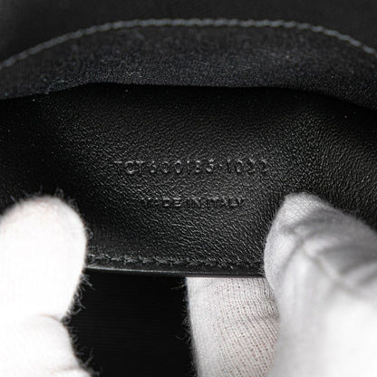 Saint Laurent Envelope Chain Shoulder Bag Handbag Black Gold Leather Women