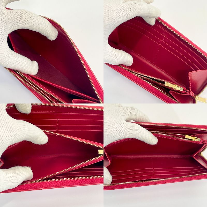 Celine Round Zipper Leather Zipped Wallet Long Wallet 24-2201l