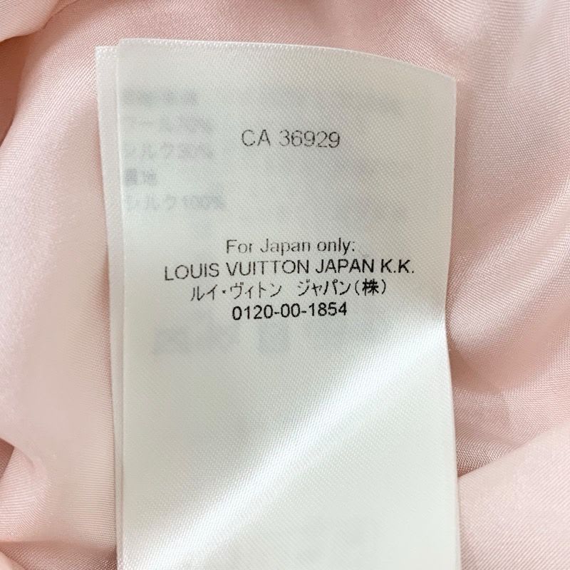 Louis Vuitton Dress Wool Silk Pink Silver Mock Neck Straight Sleeveless
