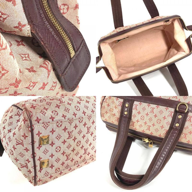 Louis Vuitton Handbag Josephine GM M92311 Monogram Mini Canvas Three's Red