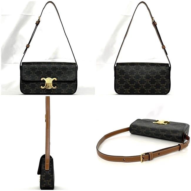 Celine Semishoulder Bag Claude Brown Triomphe