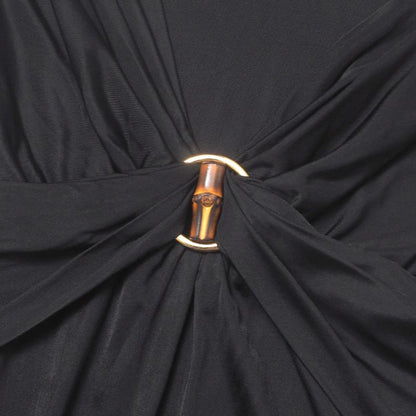 Gucci Dress Size M Long Sleeve V-neck Tight Dress Stretch Made In Italy