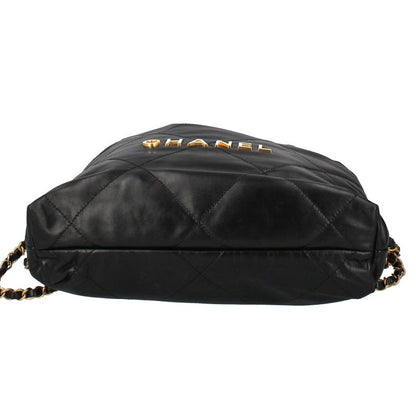 Chanel 22 Small Backpack As3859 Calf Women's Backpack/daypack Black Excellent