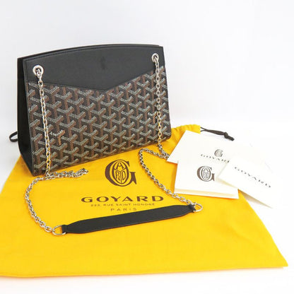 Goyard Louette Structured PM Black Goyard Canvas Cuff Black Shoulder