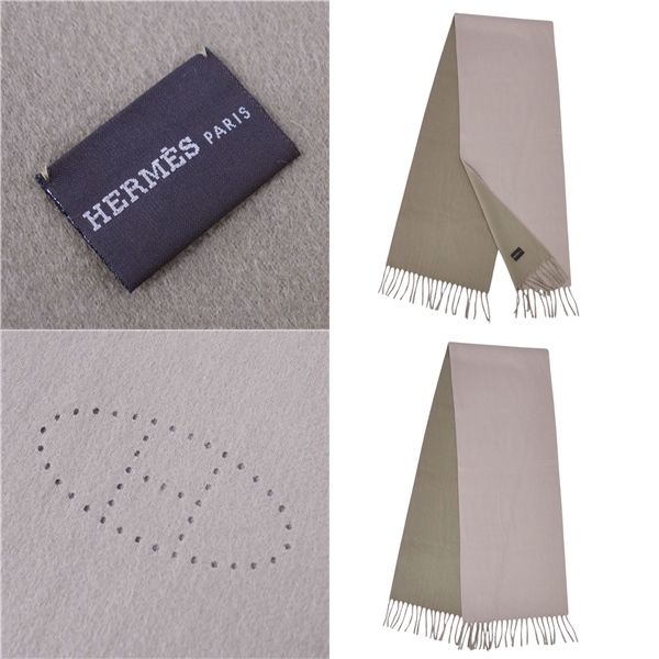 Hermes Scarf Shawl H Logo Evelyn Fringe