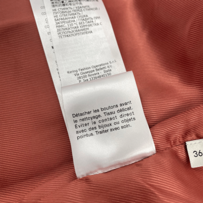 Gucci Wool Leather Tweed Jacket Pink