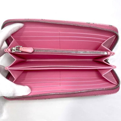 Prada Round Zipper Long Wallet Ec22963 Pink Elephant