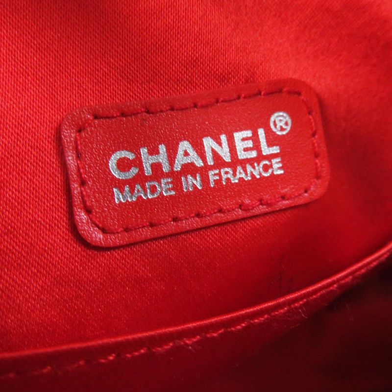 CHANEL 6859809 New Travel Line Nylon Round Shape Round Pouch Red With Box Made