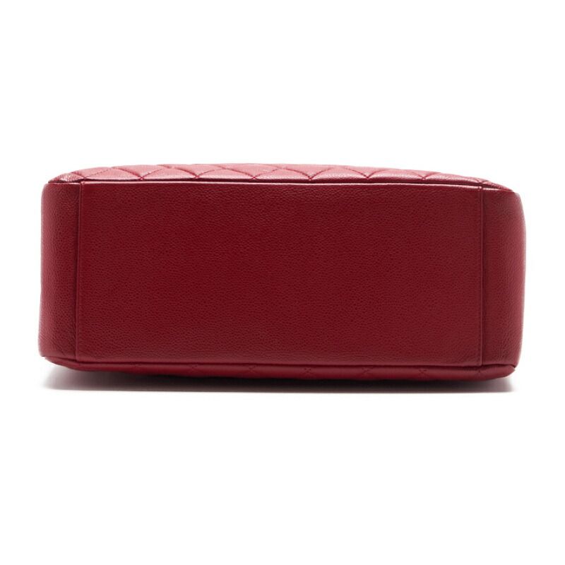 Chanel Matelasse GST Coco Mark Double Chain Shoulder Caviar Skin Red With