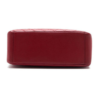 Chanel Matelasse GST Coco Mark Double Chain Shoulder Caviar Skin Red With