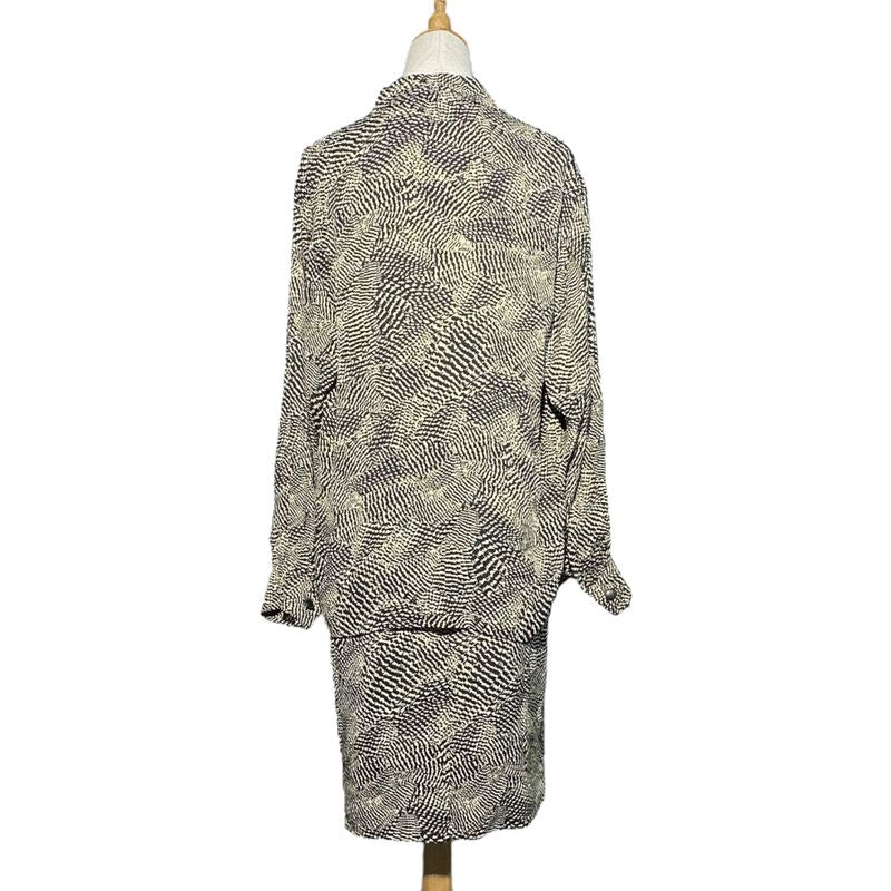 Yves Saint Laurent Open-Collar All-Over Print Blouse Open-Collar All-Over Print