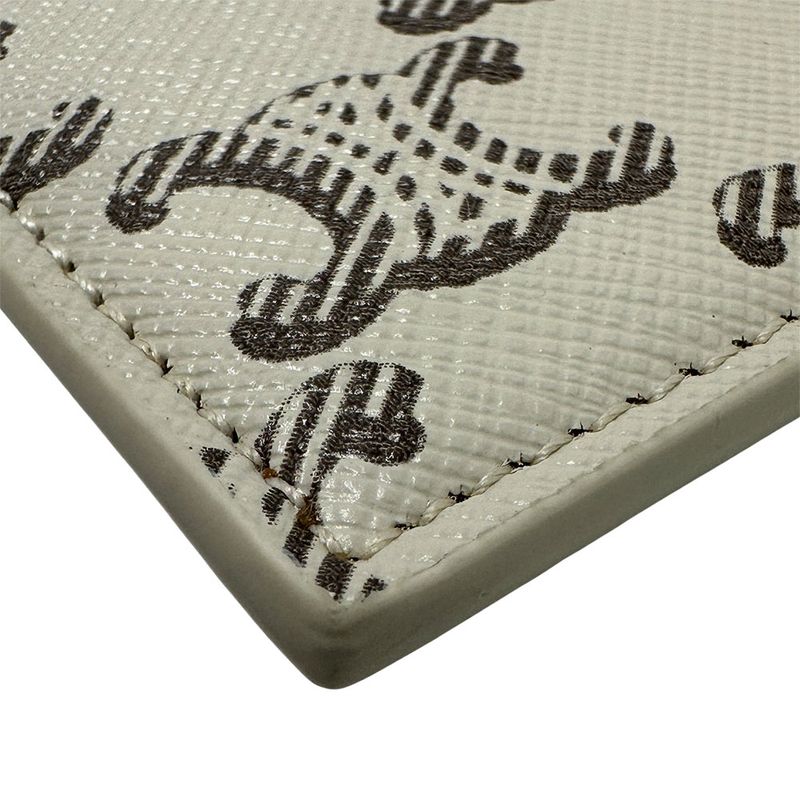 Celine Card Case Women's Men's Brand PVC Triomphe White Brown Card Holder