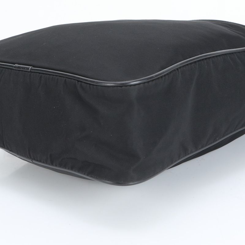 Prada Tessuto Nylon Triangle Logo Leather Shoulder Bag Crossbody Messenger