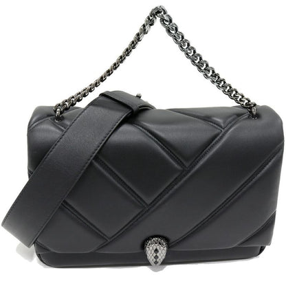 Bulgari Shoulder Bag Handbag Serpenti Cabochon Medium Crossbody Bag Calf Black