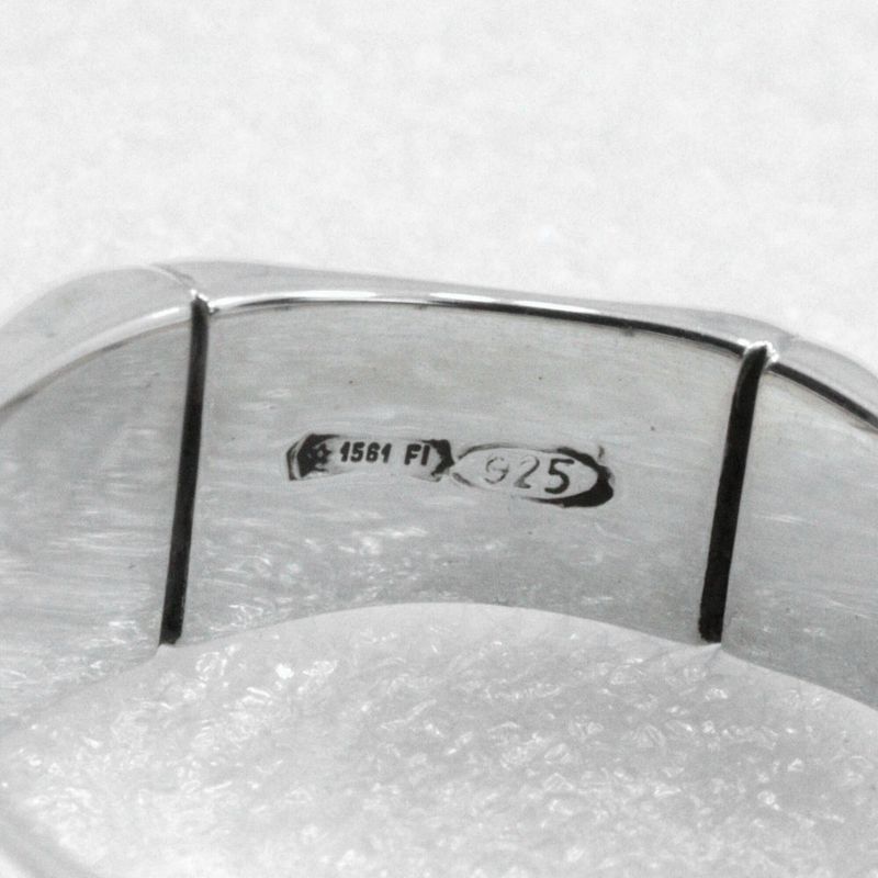 Gucci Bamboo Ring Silver 925 Size 6.5 Ladies 4.3g Ring