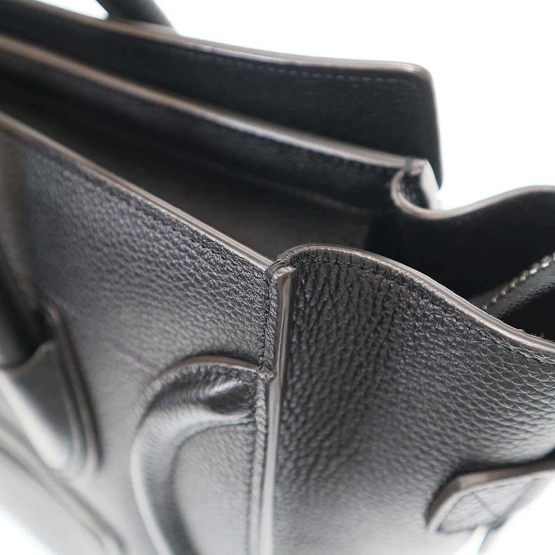 Celine Luggage Micro Shopper Handbag 189793dru 38no E-at-1201 Black