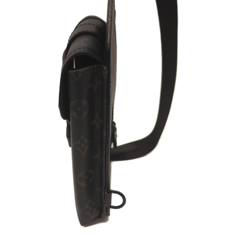 Louis Vuitton M45912 Monogram Eclipse Sommeurs Ring Bag Body Bag Black Men's