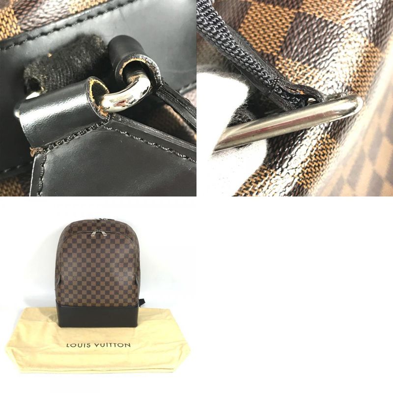 Louis Vuitton Backpack Sac Jake N41558 Damier Canvas Black Brown
