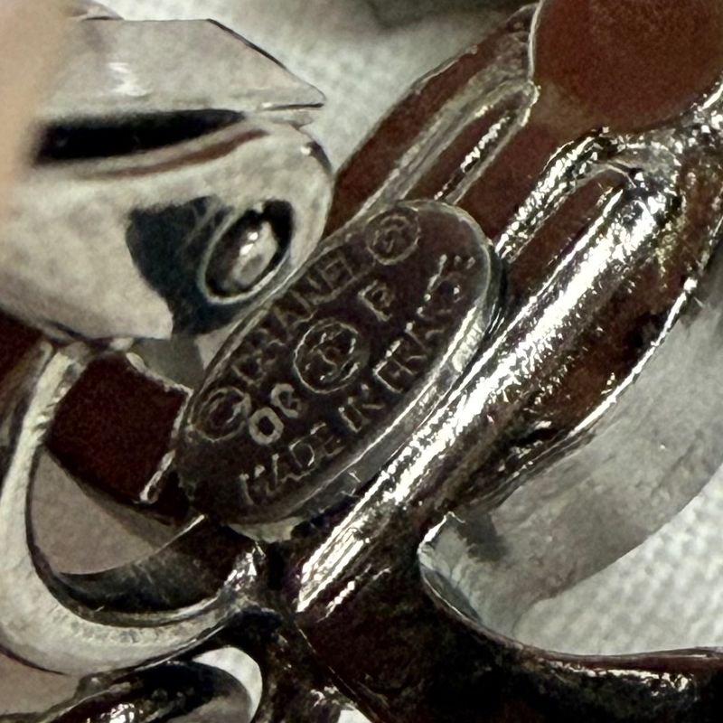 Chanel Pearl Earrings One Ear Silver Coco Mark with Claw S